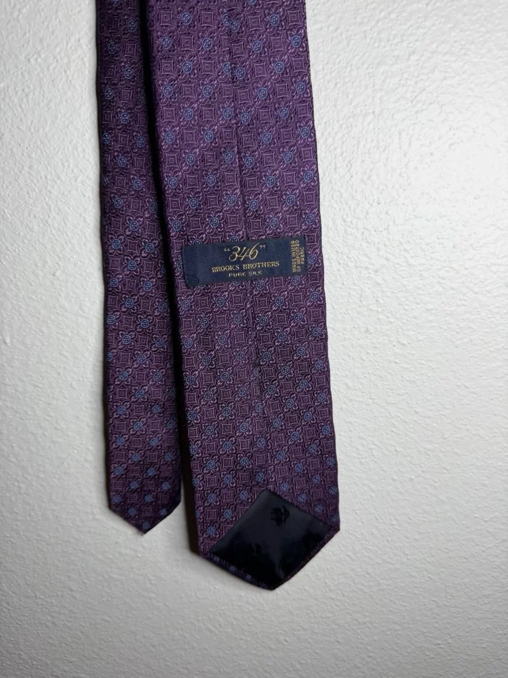 Men's Purple Geometric Silk Tie